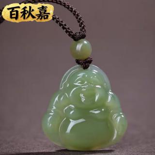 和田玉弥勒佛吊坠佛头玉坠项链大肚佛小笑佛公玉石