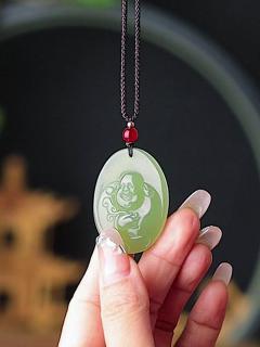 戴了和田玉青玉佛公后,整个人都温柔了✨