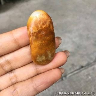 天然新疆和田玉黄沁俏色黄皮石包玉籽料原石玉器挂件