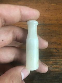 下乡收来的老和田玉烟嘴 玉质细腻 全品