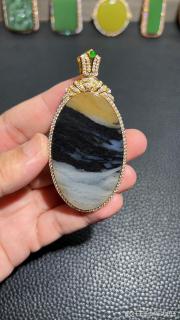 新疆和田玉青花:水墨丹青,玉中诗韵